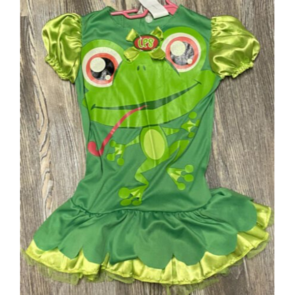 Hasbro Littlest Pet Shop Frog Costume Small 4-6X Halloween Party Dress Green LPS - Picture 3 of 9
